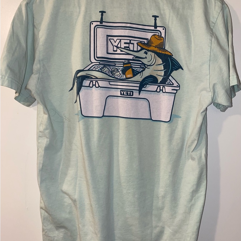 YETI Light Green Graphic T-Shirt